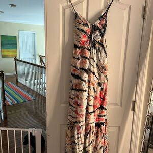 Young Fabulous & Broke Black and Orange Maxi Dress